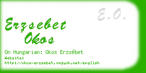 erzsebet okos business card